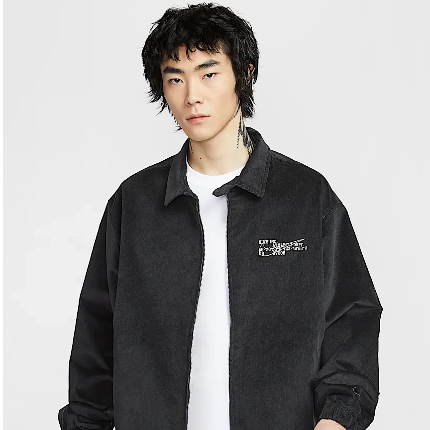 Nike耐克男子哈灵顿夹克柔软灯芯绒外套欧若风HV4774-045