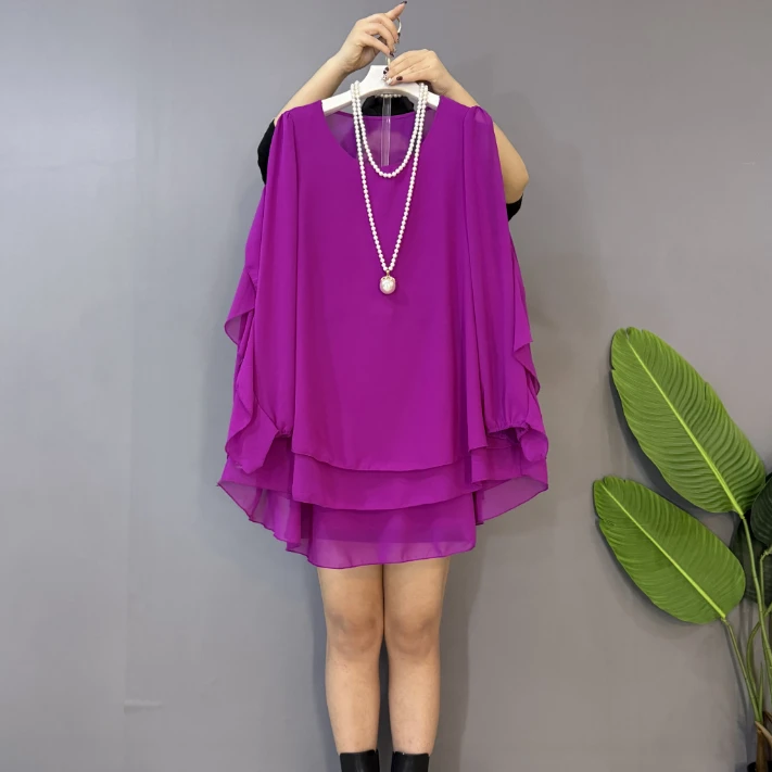 早春新款时尚气质木耳花边慵懒风百搭遮肉大衫