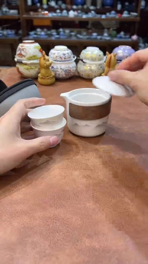 真的很便宜会开片的旅行茶具
