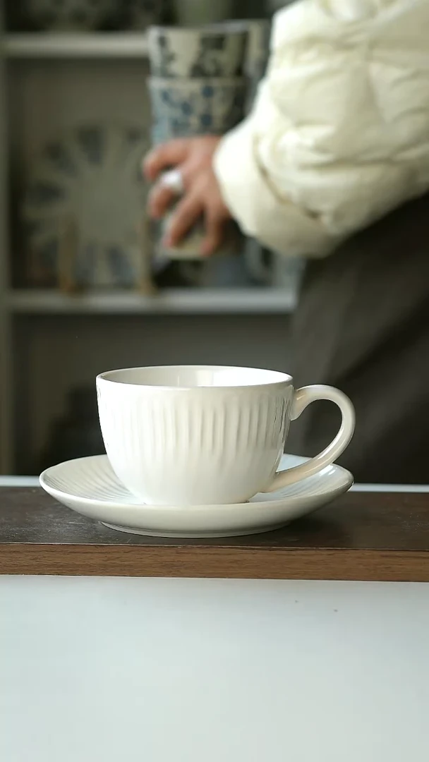 【闪购商品】陶瓷出意大利巴洛克咖啡杯碟微瑕@4-2@