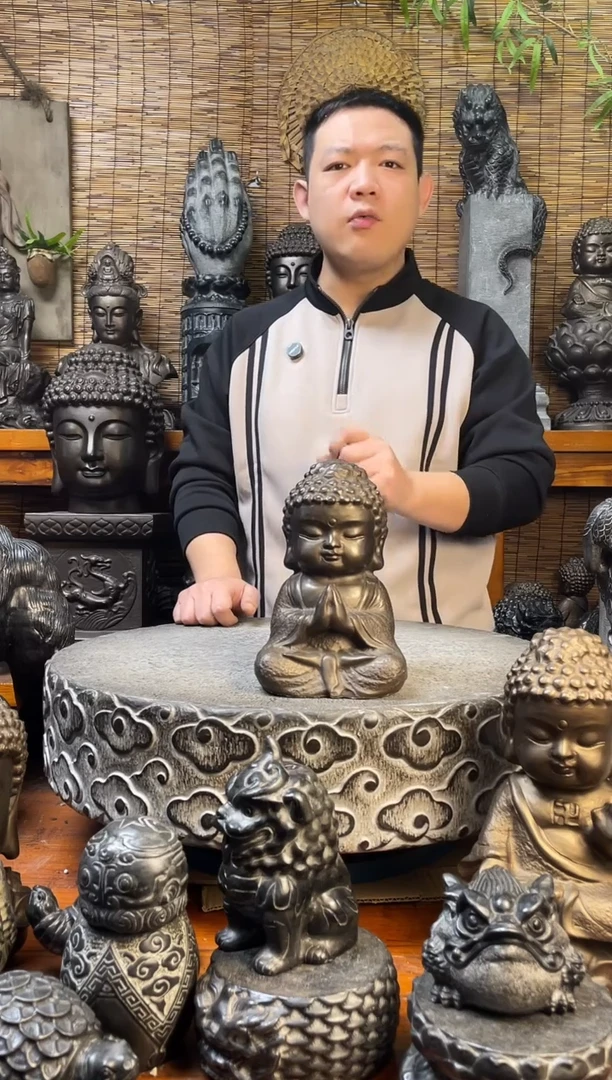 石材22宝宝佛单个天然青石雕刻