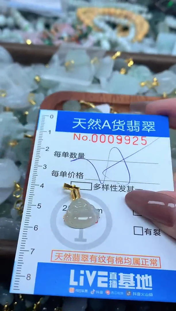 颈饰未镶嵌翡翠净货挂件-9925