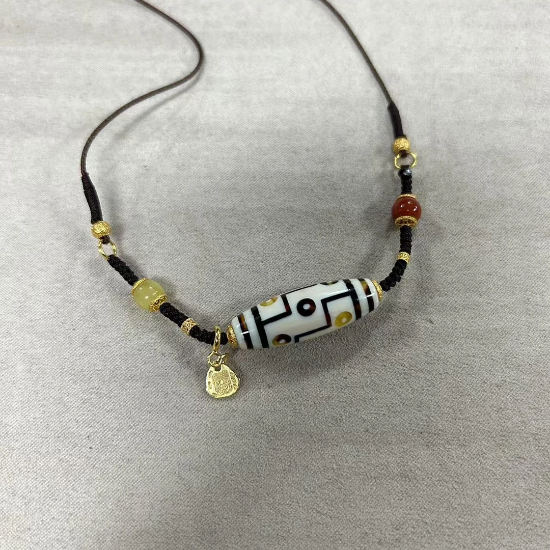 猛犸牙九眼链子一条