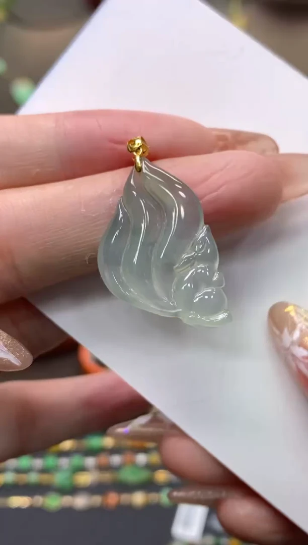 【闪购商品】翡翠颈饰18K金镶嵌净货11064