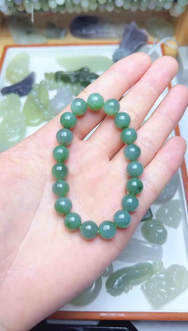 未镶嵌和田玉珠宝半成品手串