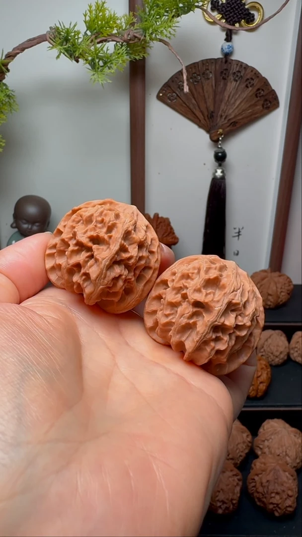 把件文玩核桃苹果园货头 边40