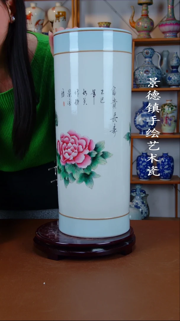 瓶景德镇手工手绘陶瓷摆件45