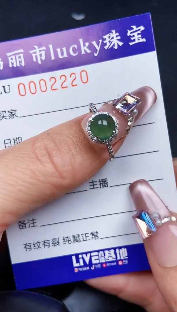 翡翠银S925镶嵌颈饰2220