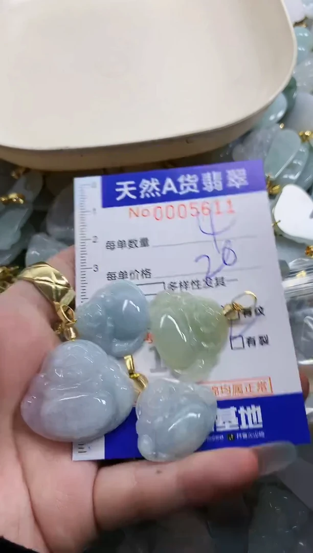 颈饰未镶嵌翡翠巧****豆天然A货翡翠