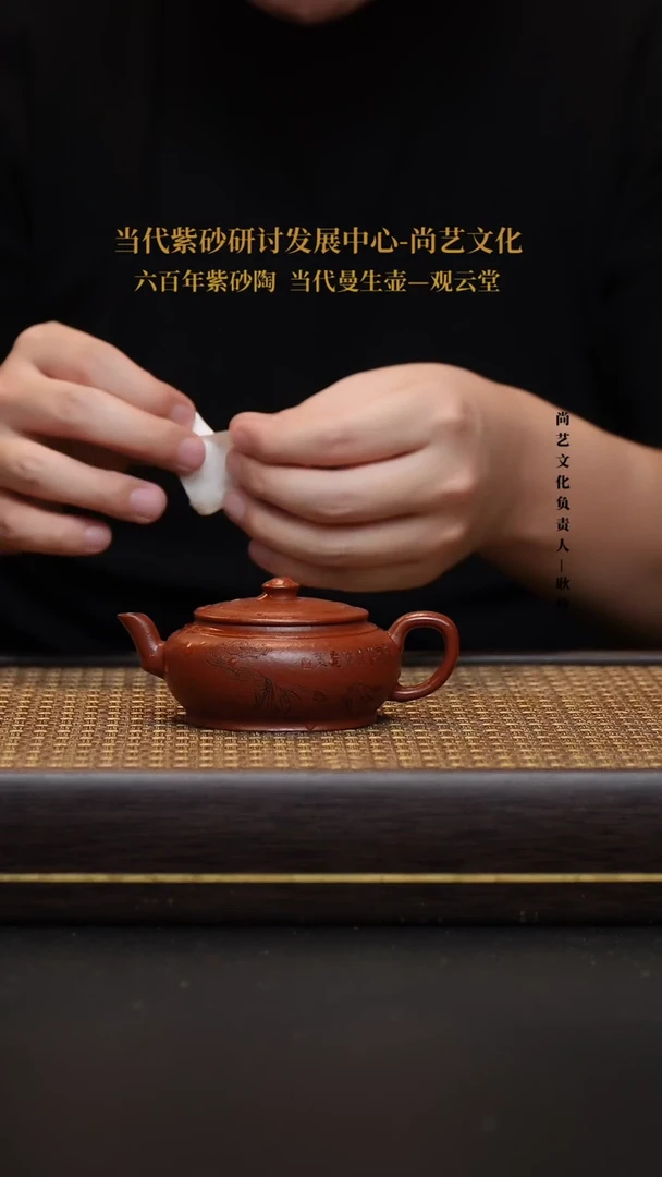 茶壶紫砂宜兴紫砂壶小扁灯