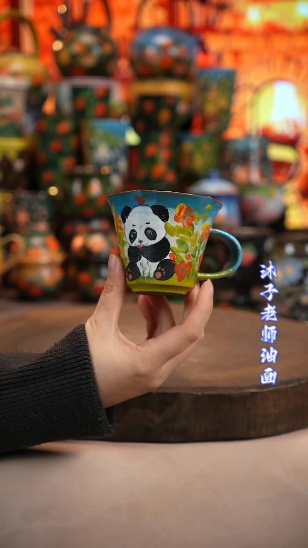 油画   釉下彩  杯子