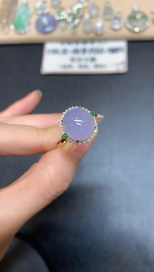 【闪购商品】翡翠戒指18K金镶嵌【无服务费