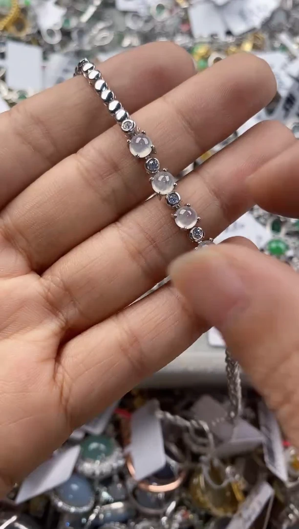 银S925镶嵌戒指翡翠2222----10