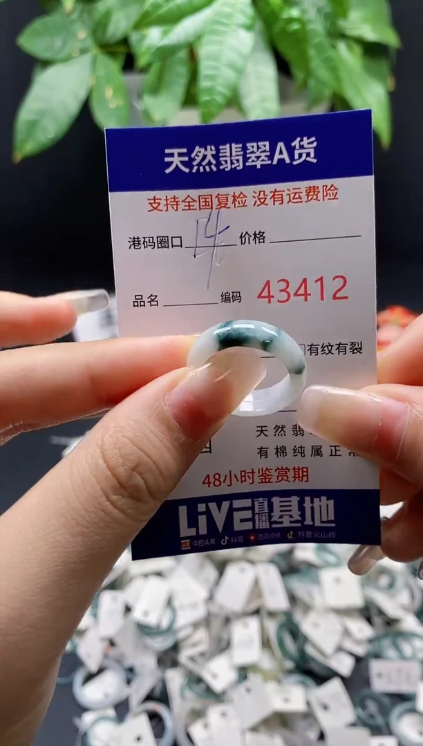 翡翠戒指未镶嵌天然翡翠戒圈3412