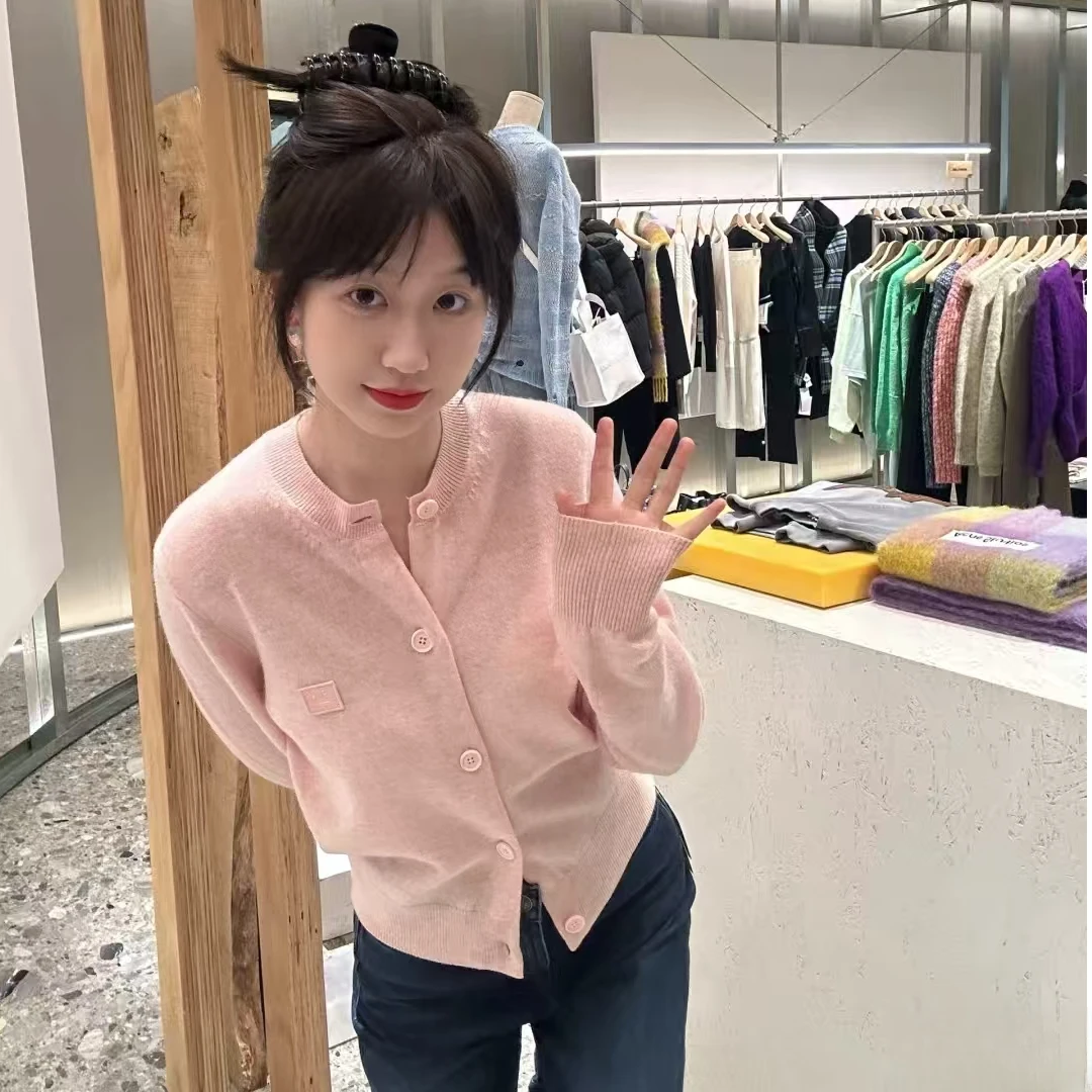 全新未使用 AcneStudios 徽标贴花开衫/S