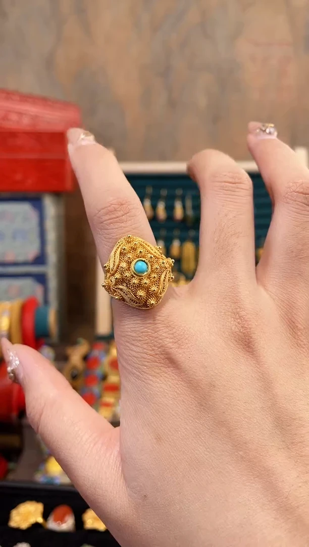 【闪购商品】非遗绝技花丝镶嵌戒指