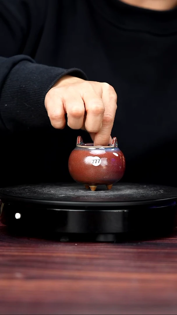 杯子瓷777#李盼龙一级品原矿钧瓷小香炉