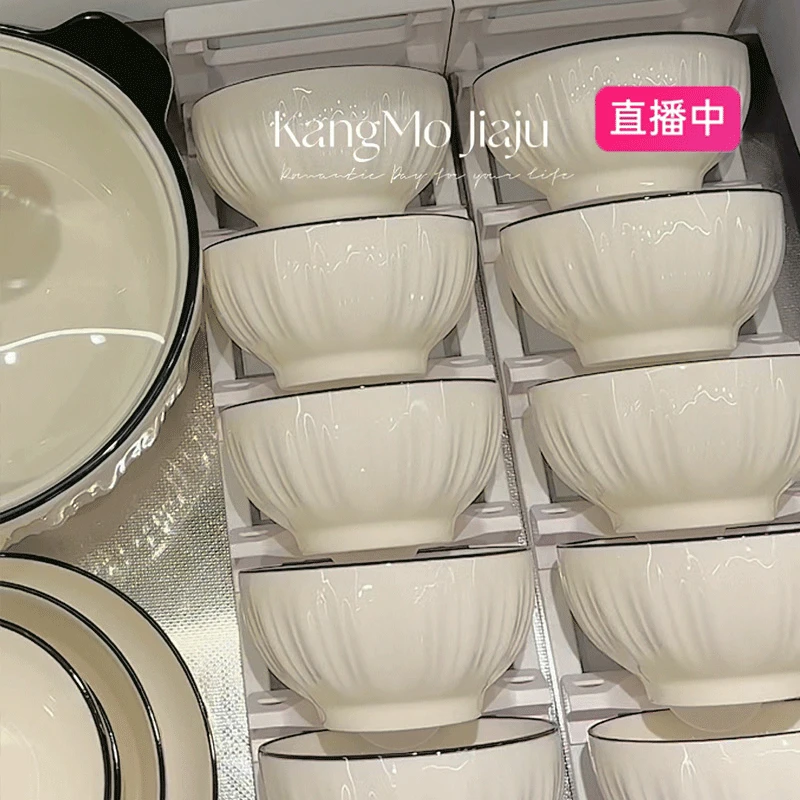 景德镇碗盘餐具全套2025新款乔迁新居餐具套装简素盘子家用陶瓷碗