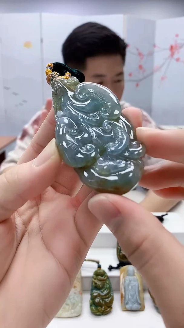 定制翡翠未镶嵌4917bb-毛货挂件5