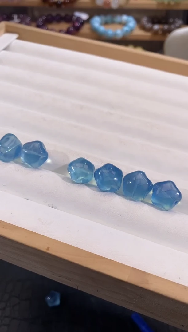 水晶手链未镶嵌海蓝宝星星多样性发一