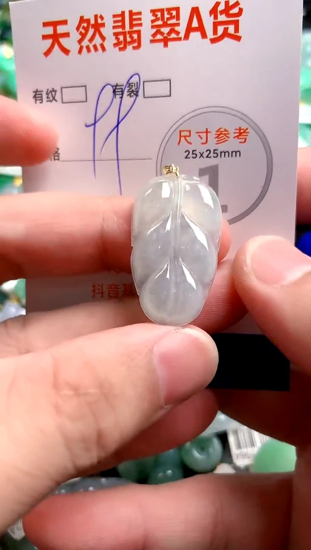 翡翠18K金镶嵌颈饰23000093