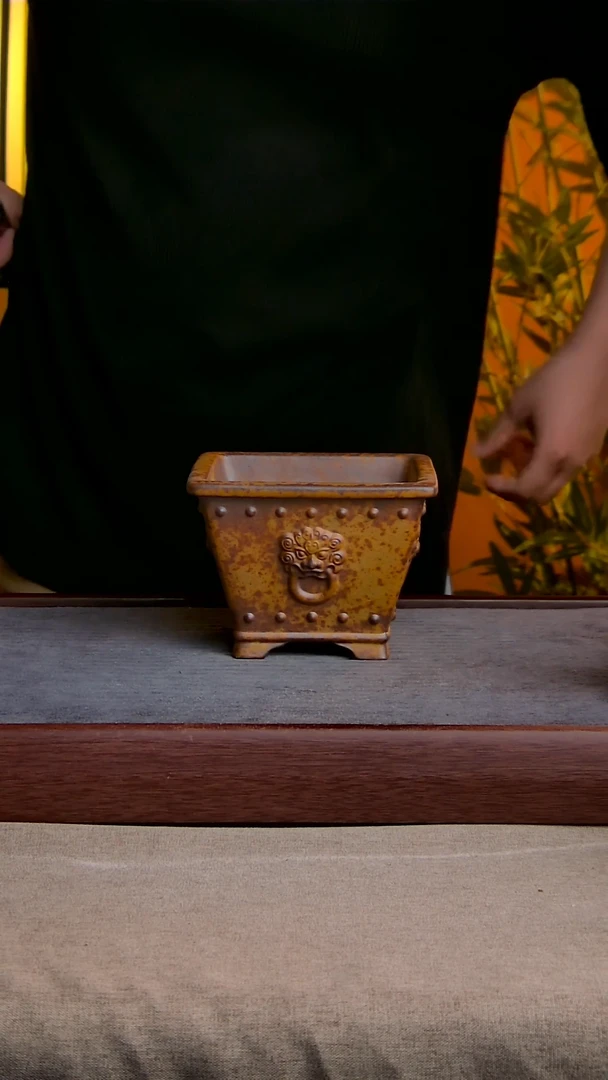 紫砂花盆13*9.5内径紫砂花盆