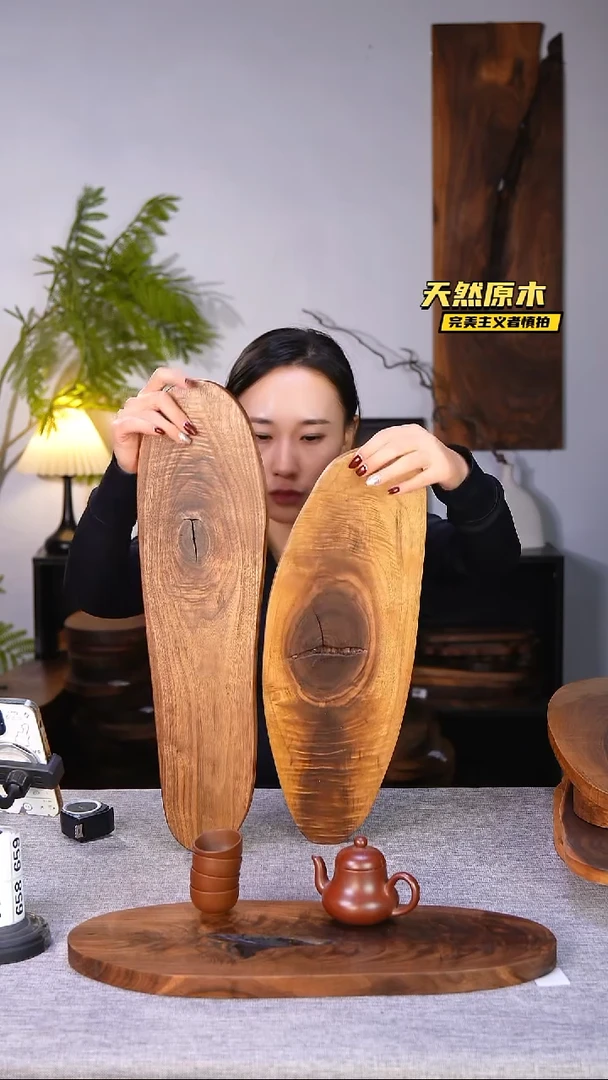 木北美黑胡桃原木.干裂疤结不属于商品质量问题完美主义者慎拍