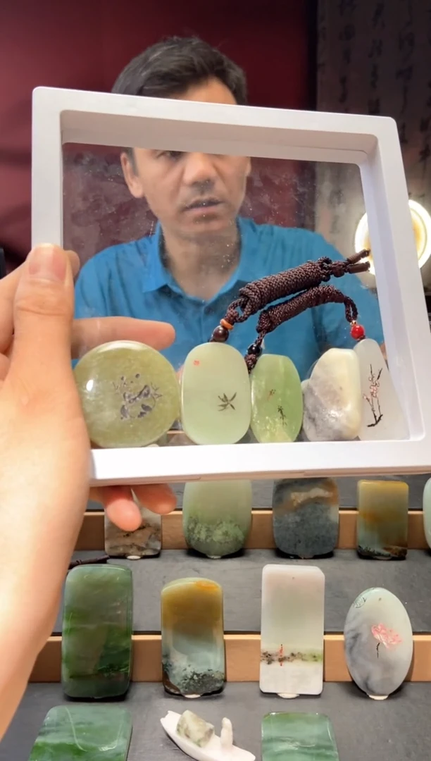 和田玉未镶嵌挂件福袋