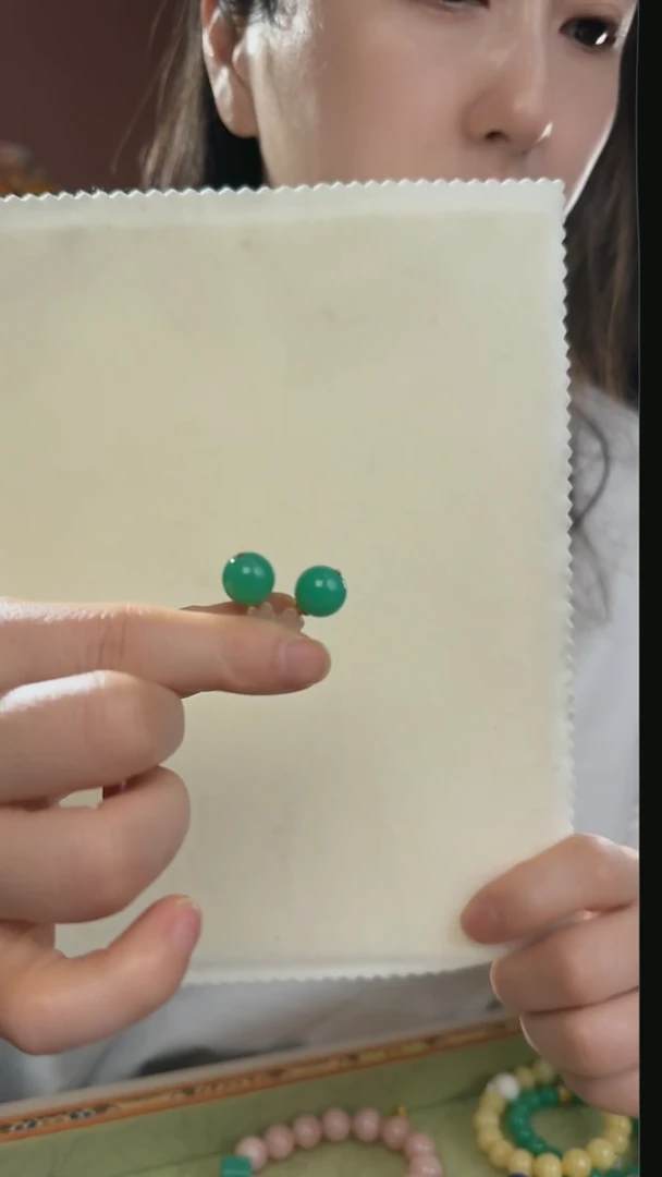 【闪购商品】玛瑙/玉髓耳钉未镶嵌天然澳玉耳钉