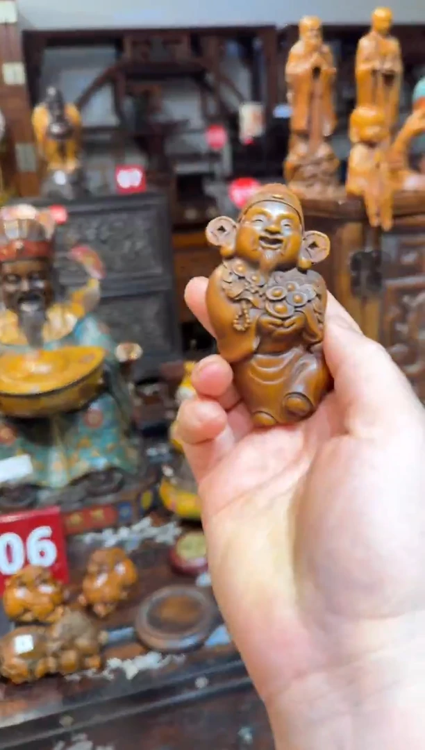 木木头款黄杨木财神68...888888