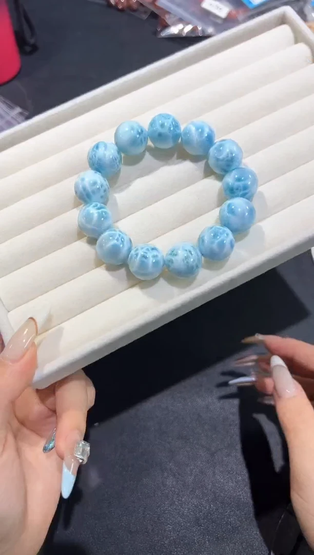 未镶嵌针钠钙石（海纹石）手串25d多样性发其一【1条】默认微瑕