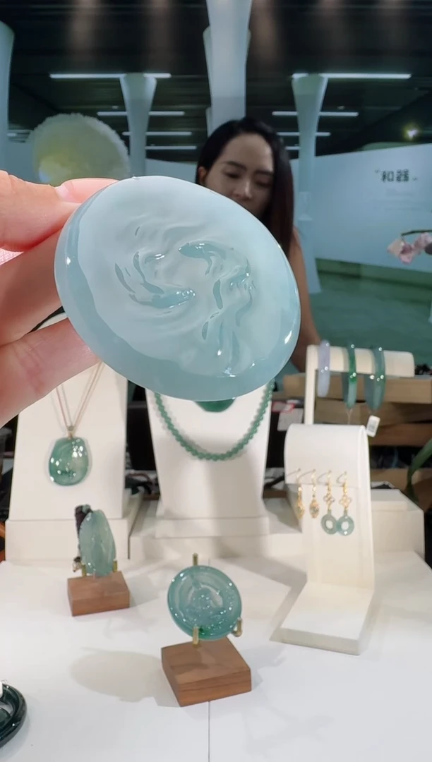 翡翠未镶嵌吊坠(不含链)乾坤鱼多样性发一