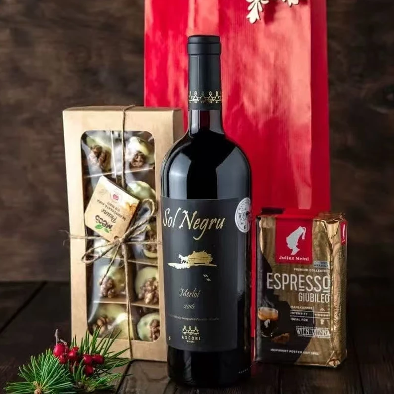 摩尔多瓦ASCONI赤霞梅洛干红葡萄酒精美送礼索尔梅洛红葡萄酒