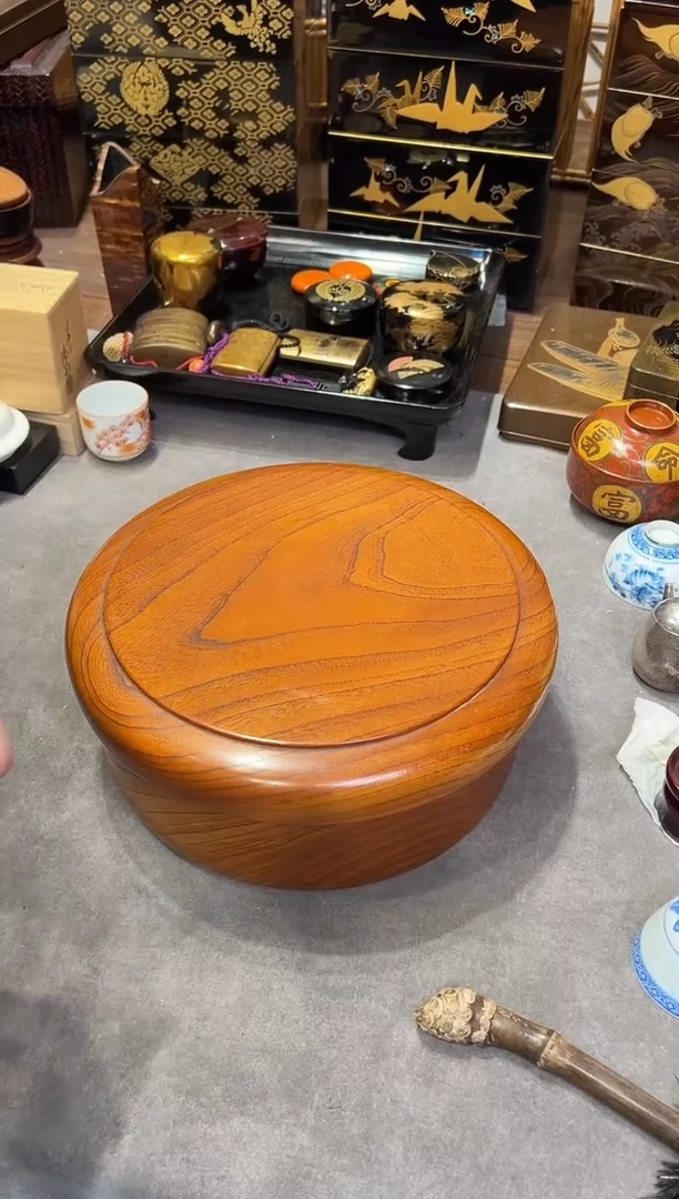 榉木 大茶仓  大漆漆器大漆漆器