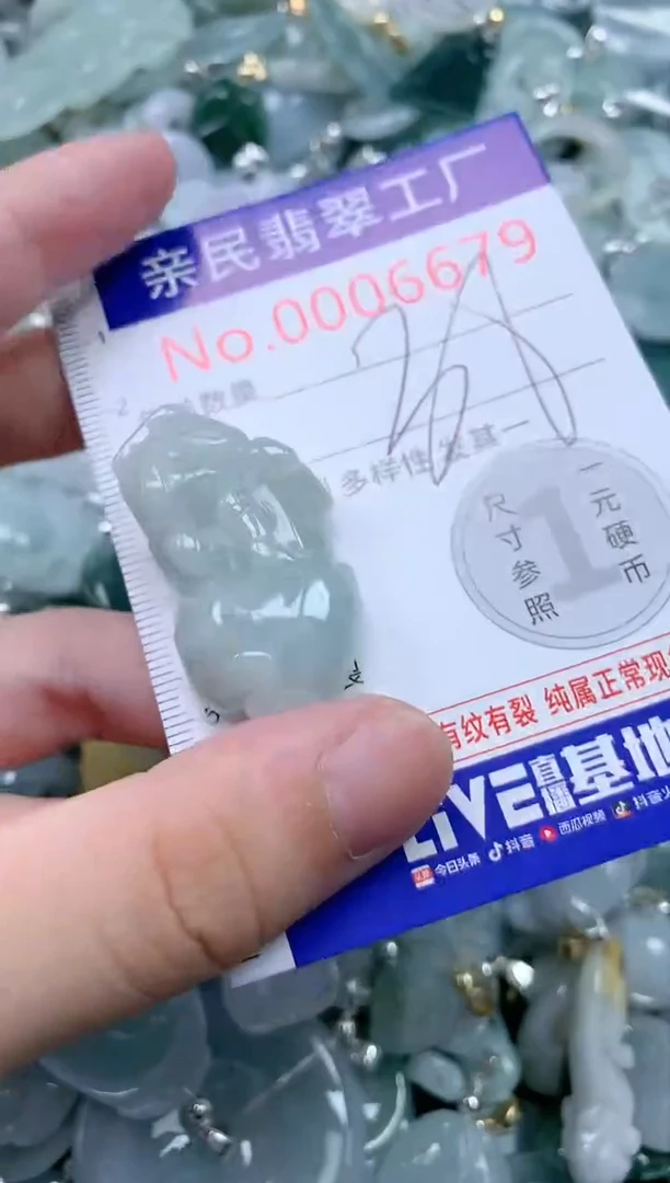 翡翠未镶嵌吊坠(不含链)6679