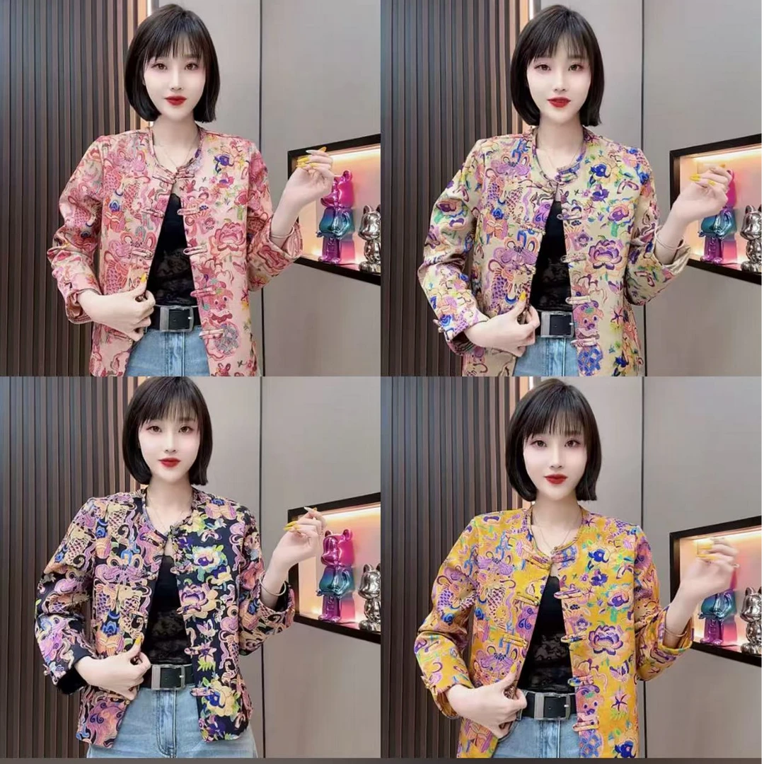 早春新款提花外套夏季定制款防晒外套上衣女时尚减龄气质穿搭