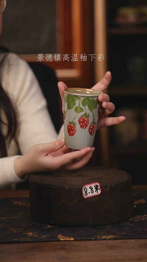 陶瓷景德镇高温釉下手绘陶瓷@L242@