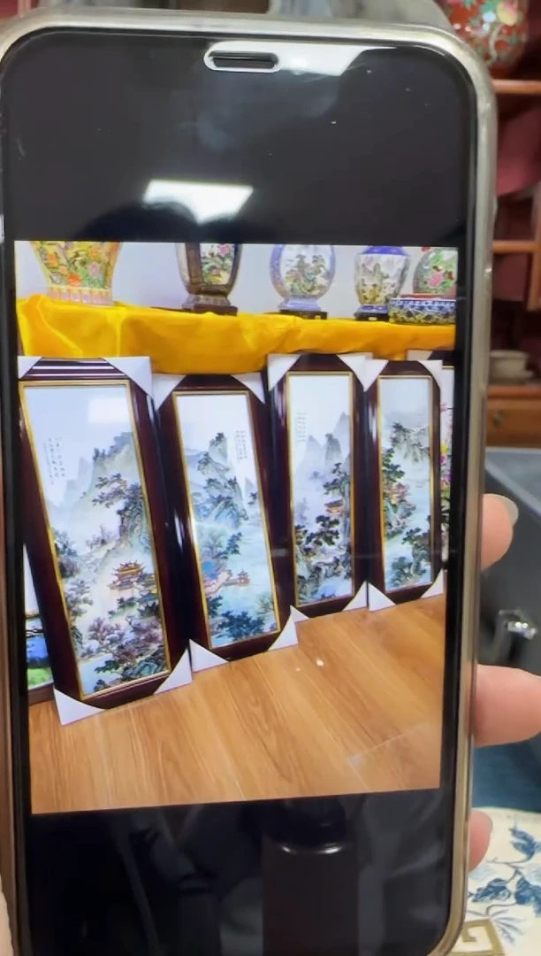 摆件一套陶瓷瓷板画