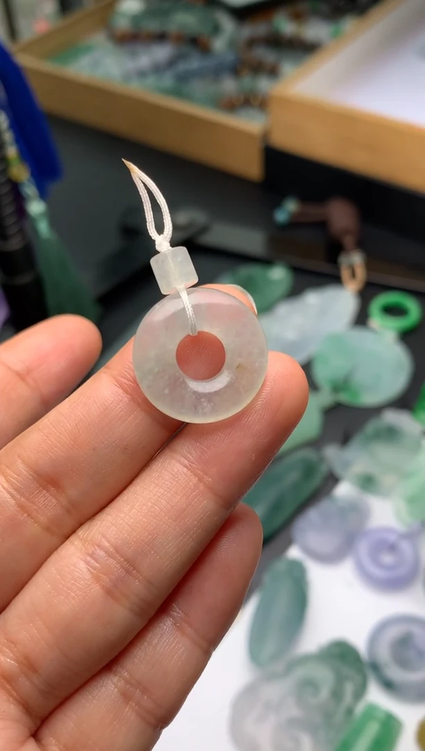 【闪购商品】定制翡翠未镶嵌甜甜圈-980+98