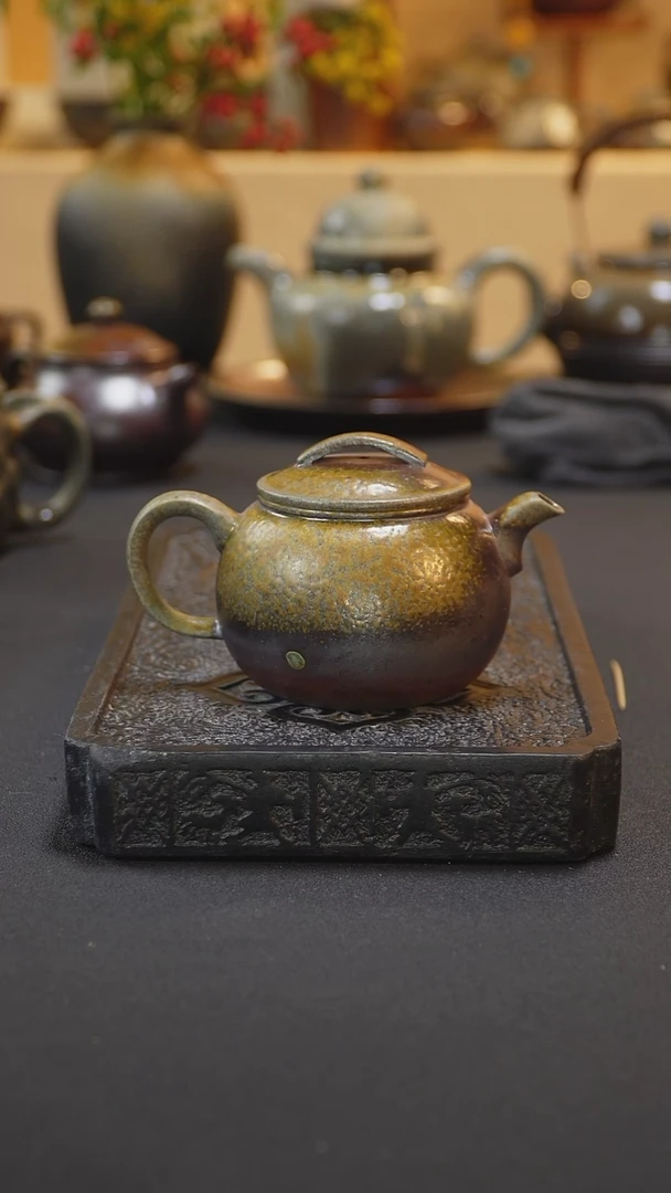 茶壶紫砂纯自然柴烧