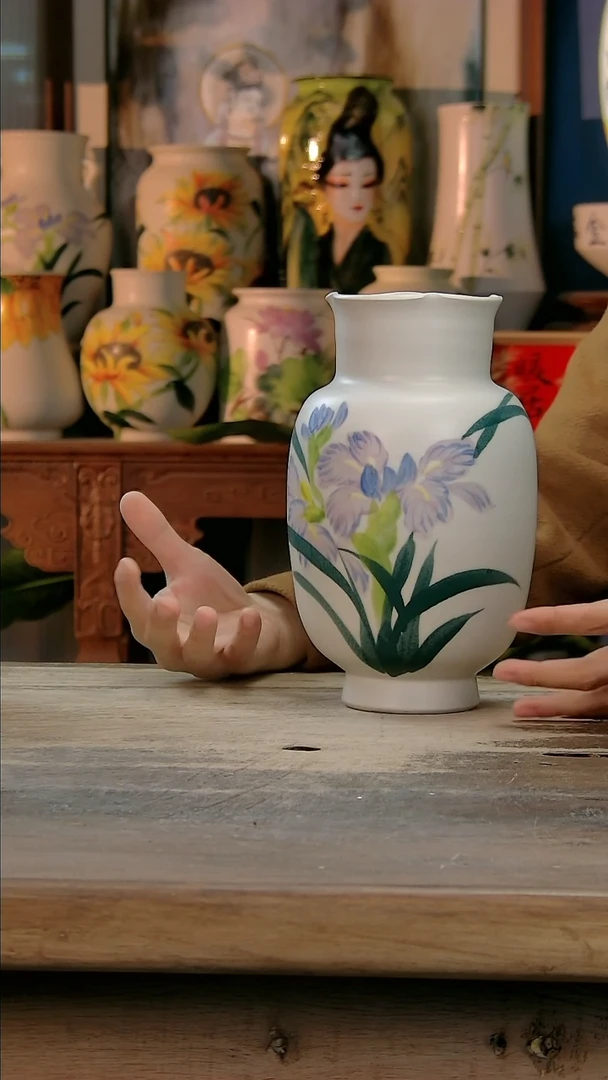 【闪购商品】瓷片景德镇纯手工釉下彩精品花瓶