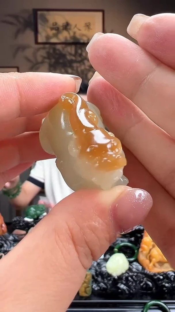 和田玉未镶嵌挂件b60