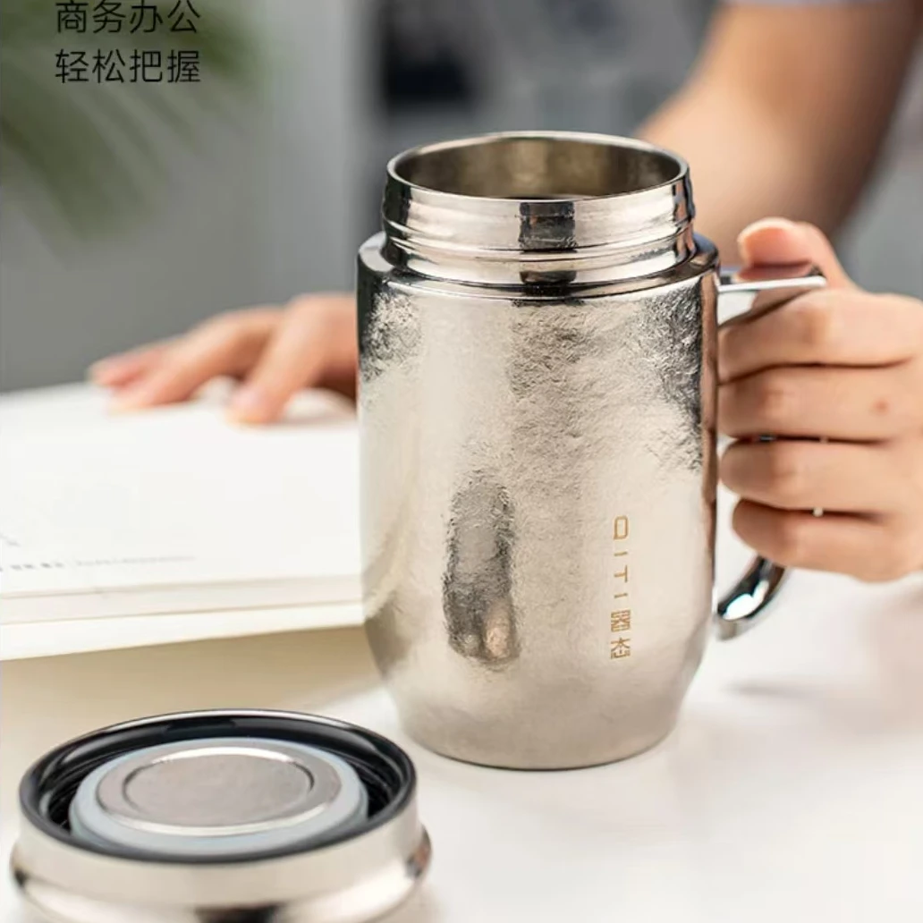 器态-纯钛从容办公杯400ml大容量防烫喝水杯