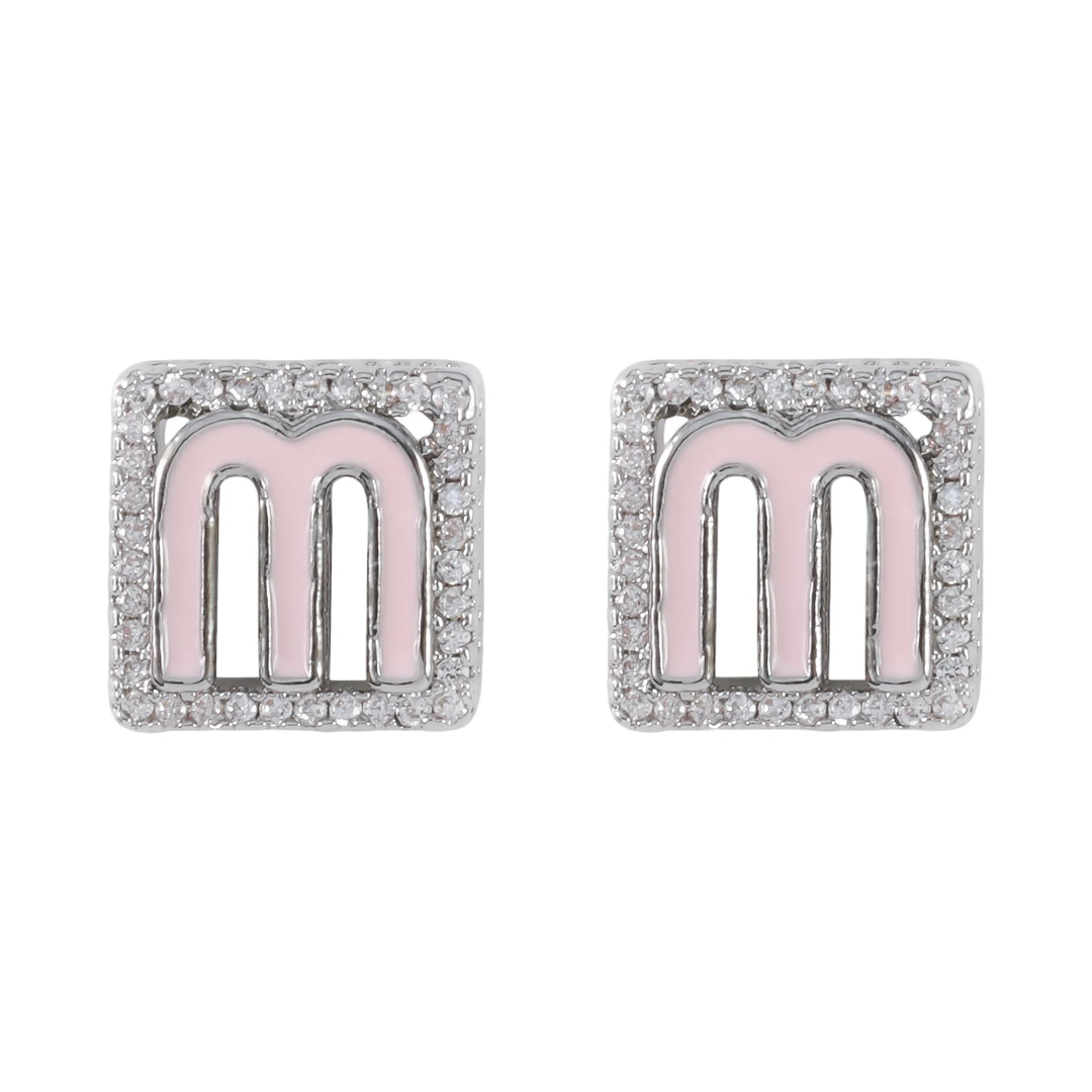 镀k金 925银针 滴油轻奢时尚百搭个性方块耳钉 0725