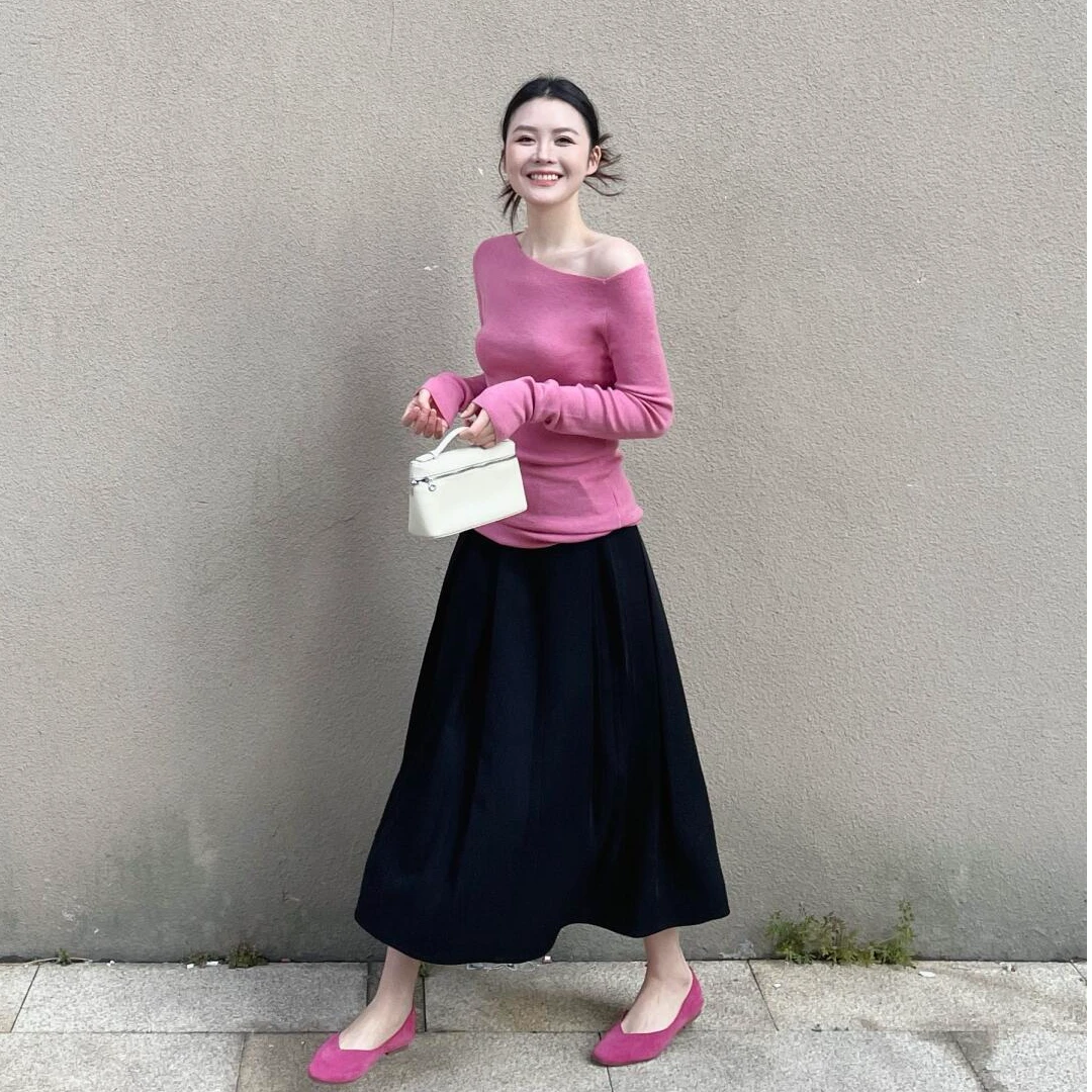 春夏时尚新款韩系气质通勤温柔慵懒风洋气上衣显瘦女装一字裙子女