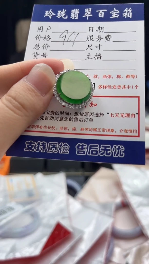 翡翠银S925镶嵌颈饰0012592627