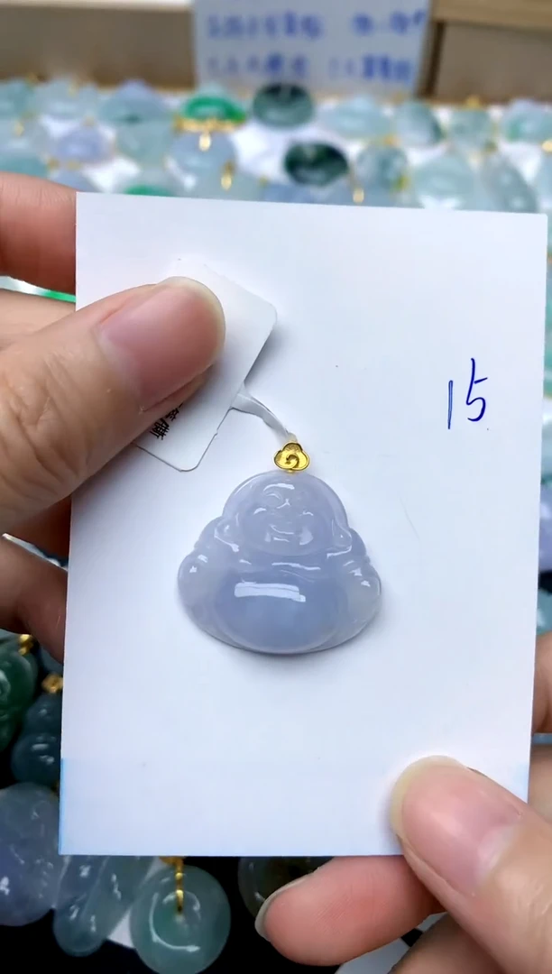 【闪购商品】翡翠颈饰18K金镶嵌15天然A货翡翠