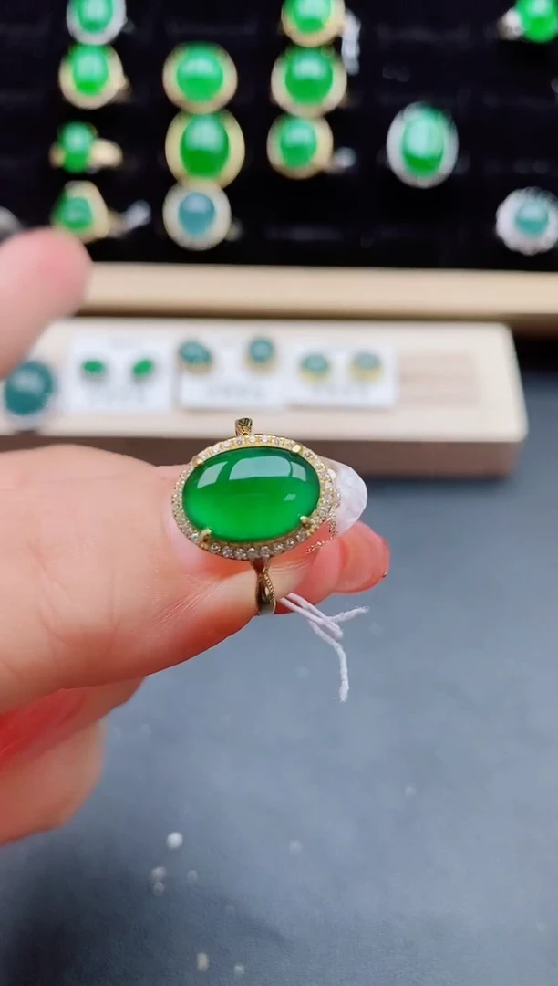 【闪购商品】翡翠戒指银S925镶嵌50800