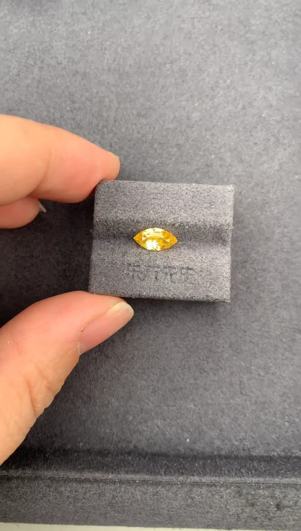 裸石彩色蓝宝石1.1ct黄蓝宝 GE 定制