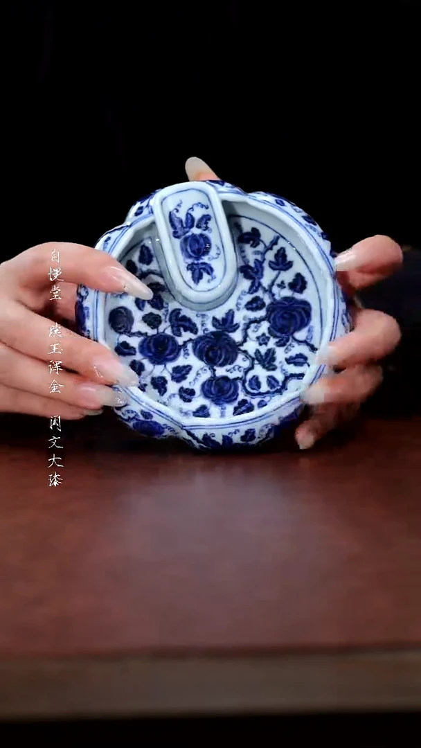 陶瓷春风祥玉-西瓜雪茄缸小号